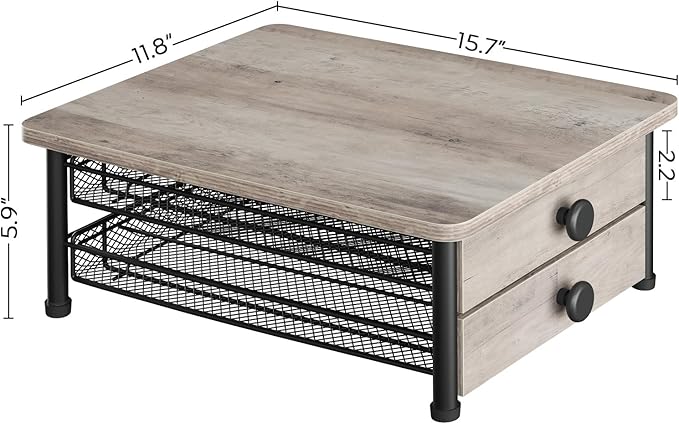 Coffee Pod Drawer Holder, 70 Capacity Coffee Capsule Storage Organizer, 2-Tier Coffee Pod Drawer for K Cup, for Home Kitchen, Greige KH28BG