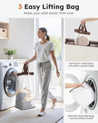 SOLEDI 180L Laundry Hamper 3 Section, Extra Large Laundry Hamper with Lid, Dirty Clothes Hamper with Sturdy Handle, Large Laundry Basket Organizer for Laundry Room, Bedroom, Hampers for Laundry
