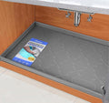 SIKADEER 37" x 22" Under Sink Mat Waterproof, Silicone Mat Kitchen Drawer Shelf and Cabinet Liner, Sink Protector for Kitchen Organizers and Storage, Boot Tray Pet Food Mats