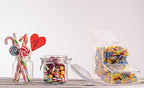 Candy Dispenser - Bulk Acrylic Storage Holder with Two Lids for Countertop or Wall Mount - Store Chocolate, Treats, Sweets, and Snacks (1)