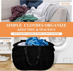 4 Pack Collapsible Laundry Baskets with Lid, Foldable Laundry Basket with 6 Pockets, Pop Up Laundry Hamper with Dual Handles, 99L Sturdy Clothes Hampers for Home, Dorm, Apartment, Travel, Black