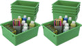 Storex Letter Size Deep Storage Tray – Organizer Bin for Classroom, Office and Home, Green, 10-Pack (62527A05C), 10 x 13 x 5 Inches