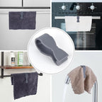 Towel Clips for Kitchen (4 Pack) - Keeps Towel from Falling - Suitable for Kitchen，Oven Handle, Bathroom Towel Rack, Dishwasher，Stove - No More Towels on The Floor