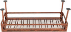 Industrial Wine Rack Ceiling Mounted, 110 lbs Heavy Duty, Adjustable Height, Holds 27 Glasses, Vintage Iron Floating Shelf for Kitchen, Bar, Restaurant (Copper-Colored)
