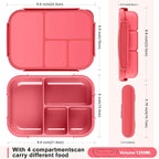 Lunch Box Kids,Bento Box Adult,Leakproof Lunch Containers for Adults/Kids/Toddler,1200ML-4 Compartments bento Lunch box with Utensil,Microwave & Dishwasher & Freezer Safe (Pink Berry)
