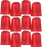 Woanger 12 Pack 28 x 45 Inch Extra Large Laundry Bags Bulk Washable Travel Laundry Bag with Drawstring Closure Large Dirty Clothes Organizer for College Dorm Home Hotel Camping(Red)