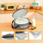 Cake Carrier with Lid and Handle, Bpa-Free Cake Holder with Lid for 10 Inch Round Cake Carrier with 10 pcs Round Golden Cake Boards and Portable Insulated Bag & Two Boxes of Cupcake Paper Liners