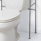 Zenna Home Metal Over-the-Toilet Bathroom Spacesaver, Satin Nickel 10.25D x 23.25W x 64.7H in