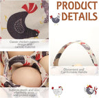 2 Pieces Egg Basket Mini Egg Collecting Bags Gathering Basket with 7 Pouches for Easter Farmhouse Chicken Hen Duck Goose Housewife Garden Transporting Storage, 8 x 2.6 Inch(Lovely)