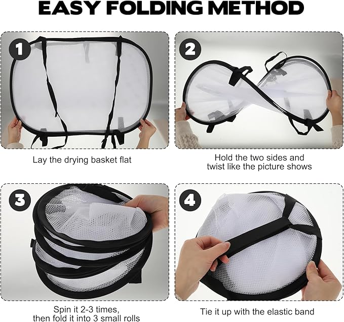 2 Pcs Flat Over The Door Folding Drying Rack, 3 Tier Black Large Laundry Hanging Dryer Sweater Drying Rack Mesh Clothes Hanging Fold Flat Dry Hanger for Small Spaces, Apartments, Dorms, Bathrooms