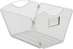 Safco Onyx Mesh Letter-Size Desktop Tub Filer, Durable Steel Mesh Construction, Collapsible For Compact Storage, Integrated Handles, Silver