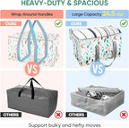 BALEINE 8-Pack Oversized Moving Bags with Reinforced Handles, Heavy-Duty Storage Tote for Clothes, Moving Supplies (Mosaic, 8-Pack)