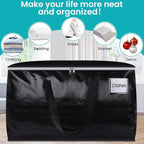 Extra Large Moving Boxes-Moving Bags with Zipper, Carrying Handles and Tag Pocket-Moving Supplies for Space Saving-Totes for Storage - for moving, Storage, Camping and Travel 93L-4 Pack