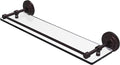 Allied Brass QN-1/22-GAL-ABZ Que New 22 Inch Tempered Gallery Rail Glass Shelf, Antique Bronze