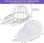 2 Pack Hat Washer for Washing Machine, Cap Washing Protector Holder Fit for Adult and Kid's Ball Caps
