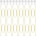 Hotop 12 Pieces Plate Hangers for Wall Stainless Steel Wire Invisible Heavy Duty Plate Hangers Display Holders with 12 Pieces Hooks for Wall Decorative(4-5 Inch,Gold)