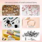 Mini Desk Drawer Organizer with 6 Clear Drawers - 7" x 3.9" x 4.7" Small Plastic Storage Box for Office, Classroom, Crafts, and Home Desktop Organization