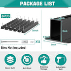 EVERHANGER Ceiling Storage Rack, Heavy Duty Overhead Garage Storage Rack, Adjustable Ceiling Bin Storage System, 6 Sets for 5 Bins, 26 Inch