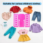 For Kids Ages 1–7 (Up to 48″/120cm) – Mini Kids Clothes Folding Board, Shirt Folder, Compact Laundry Organizer for Small Sizes, Portable Clothes Folder (Magenta)