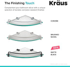 Kraus Elie Corner Bathroom Shelf, Matte Black Finish, KEA-18846MB