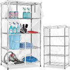 Wire Shelf Cover,600D Heavy Duty 100% Waterproof Shelf Covers for Wire Shelving,Outdoor Storage Shelves Cover for Metal Rack,36" W x 16" D x 72" H,Clear