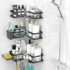 Corner Shower Caddy Bathroom Organizer: Stainless Steel Adhesive Shower Rack - 3Pack No Drilling Shower Shelf - Rustproof Bathtub Organizer