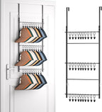 HapiRm Over Door Hat Rack - 3 Tier Wall Mounted Hat Organizer with 30 Movable Clips, Baseball Cap Organizer Storage Holds up to 30 Caps for Door, Bedroom, Closet