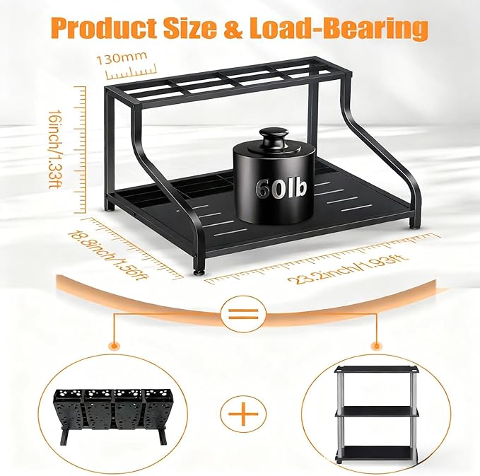 pistro Freestanding Ski Storage Rack for Garage, Heavy Duty Carbon Steel Floor Stand Holds 4 Pairs of Skis, Poles, Boots & Helmets