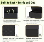 260 Gallon Outdoor Storage Box, Waterproof Resin Double-Wall Deck Box Organizer with Removable Dividers for Patio Cushion Storage, Lockable Outside Container for Garden Tools