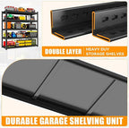 5 Tier Tall Storage Shelves, Heavy Duty Garage Shelving Unit, Adjustable Metal Shelves for Garage Storage, Basement, 35.4" W x 16" D x 71.2" H
