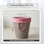 LFH Home Large Premium 1pack Cotton Canvas Laundry Bag with Drawstring and Handles Heavy Duty, Multi-Use, Washable for Home, Travel, College or Storage 28x40-Pink
