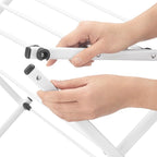 Whitmor Expandable Clothes Drying Rack: 3 Tier Laundry Drying Rack, Collapsible Drying Rack Clothing, Portable Space Saving Clothing Rack for Indoor Outdoor, 14.50" L x 35.5" W x 45.2" H, White