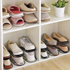 CiBiZi Shoe Slots Organizer 10Pack Metal Shoe Stackers for a Pair of Shoes Display Shelf Shoe Holder Shoe Storage Closet Organizers Shoe Space Saver Organizador de Zapatos Black
