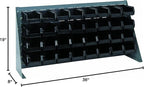 Quantum Storage Systems QBR-3619-220-32BK Ultra Bin Complete Bench Rack Package with 32 Ultra Bins, 36" x 8" x 19" , Black