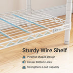VIPEK V20 Wire Garment Rack Heavy Duty Clothes Rack, Metal Clothing Rack with 6 Shelves, 3 Hang Rods & 4 Fabric Drawers, Compact Freestanding Closet Wardrobe, 56.7" L x 14.6" W x 70.9" H, White