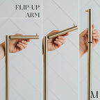 MARMOLUX ACC Free Standing Toilet Paper Holder Stand with Storage for 4 Rolls of Toilet Tissue for Bathroom, Stainless Steel Luxury Brushed Gold, 1pc - Bathroom Sets - Toilet Paper Storage