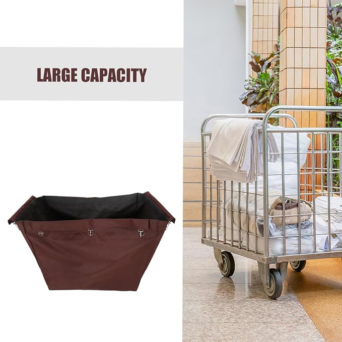 Commercial Laundry Cart Replacement Liner Bag Laundry Basket Replacement Liner Oxford Cloth Bag Waterproof Storage Bag Removable Liner Bag for Laundry, Hotel, Cleaning Car(Blue)