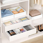 DIMJ Drawer Organizer Clothes- 30 Pack Baby Dresser Organizer for Nursery, Small Fabric Closet Drawer Organizer Bins for Underwears Socks, Foldable Storage Dividers Organization for Bedroom