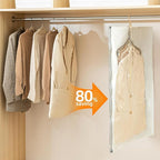 Hanging Vacuum Storage Bags – 2 Pack (1 Long, 1 Short) Hanging Vacuum Seal Bags for Clothing, Closet Organizer Space Saver for Suits, Jackets & Coats