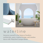 Gatco 5596 Waterline Glass Shelf, Satin Nickel