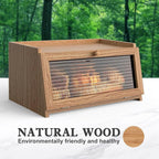 Bread Box for Kitchen Countertop Large Bread Box Farmhouse Bread Container Bread Storage with Window Bread Holder