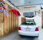 HARKEN Hoister Lightweight Cargo Carrier Overhead Garage Storage 4-Point Hoist System for 60lb Carriers, Kayaks, Canoes, Storage (60lb max load,16ft.Ceiling), Model 7801.16