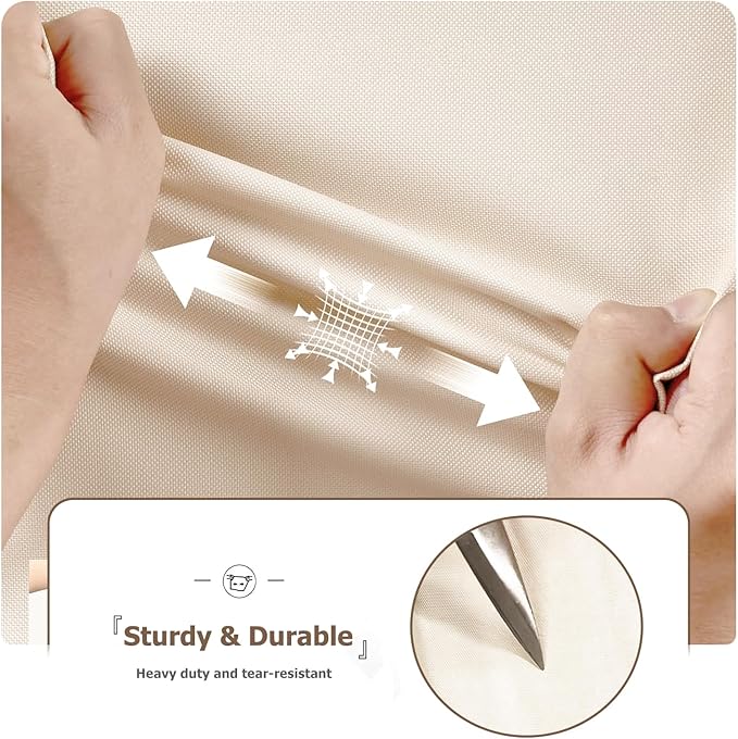 Wire Shelf Cover,600D Heavy Duty 100% Waterproof Shelf Covers for Wire Shelving,Outdoor Storage Shelves Cover for Metal Rack,48" W x 24" D x 72" H,Beige & Brown