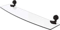 Allied Brass 433G/24-ORB 433 G Venus Collection Inch Groovy Accents Glass Shelf, 24-Inch by 5-Inch, Oil Rubbed Bronze