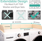 Laundry Guard with Gap Cover - Prevent Clothes from Falling Behind - Adjustable Magnetic Laundry Guard for Front Load Washer and Dryer - Laundry Room Essentials for Moms, College Dorm Rooms (Cream)