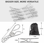 Clothes Pins Heavy Duty Outdoor, 40 Pcs Stainless Steel Clothespins, Metal Clips Heavy Duty for Hanging Clothes, Clothes Clips, Laundry Clips, Stainless Steel Clips for Clothes
