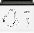 Discreet Tampon Holder for Bathroom with Vanity Tray Lid, Tampon Organizer for bathroom for Wall or Countertop Mount, Wood Pad Dispenser, Feminine Product Organizer