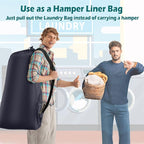 Heavy Duty Laundry Bag 2 Pack XL Nylon Laundry Bags with Straps, Washable Large Dirty Clothes Organizer with Drawstring Closure, Travel Washing Bag Fit a Laundry Hamper or Basket