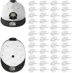 48 Pack Adhesive Hat Hooks for Wall, Super Strong Hat Rack for Baseball Caps, Hat Organizer Display for Home Decor, Hat Hangers Holder for Wall, Door, Closet, No Drilling - USA Patented (White)