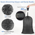 Laundry Bag Extra Large Heavy Duty, 24"x 35", Laundry Basket Liner Replacement, Drawsting Top with Carrying Handles, 3 to 4 Load Capacity, Machine Washable Hamper Liner, Ultra-Light & Foldable